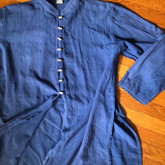 Vintage cotton toggle button top - Picture 3 of 4